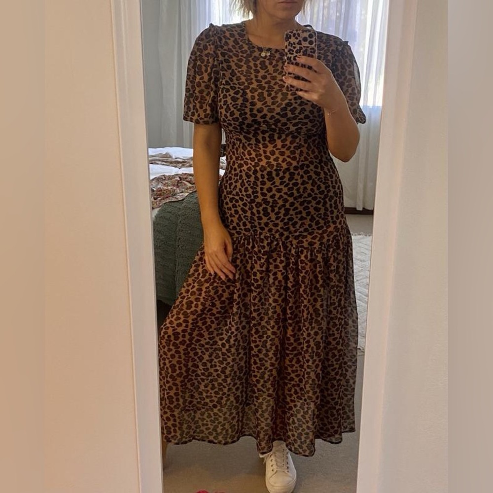 never fully dressed sheer leopard lucia dress